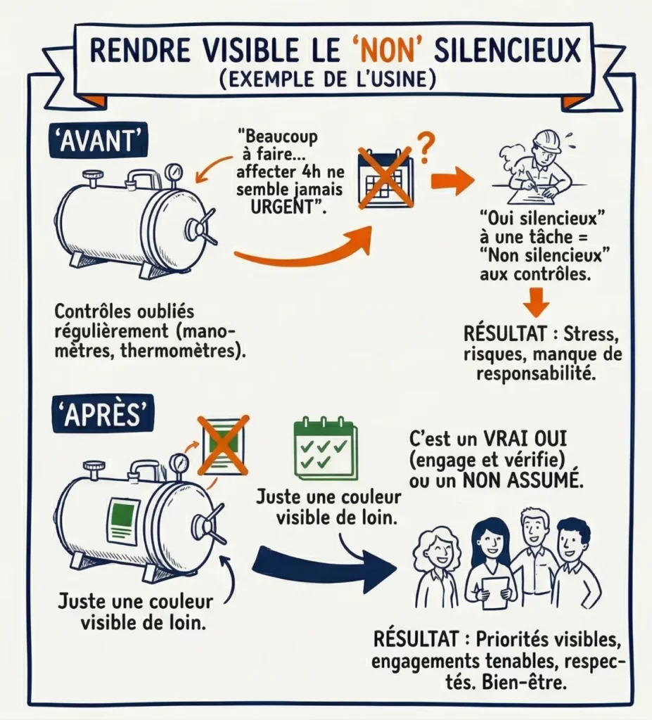 elle disait non à la vérification des autoclaves en disant oui aux autres activités.