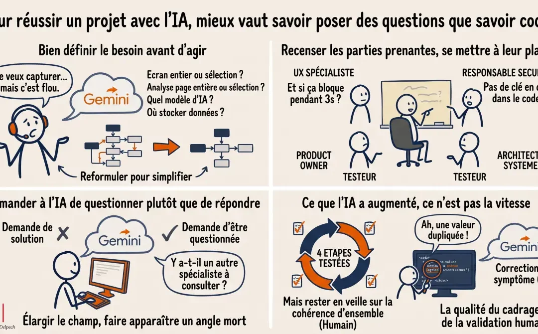 Pour réussir un projet avec l&rsquo;IA, mieux vaut savoir poser des questions que savoir coder